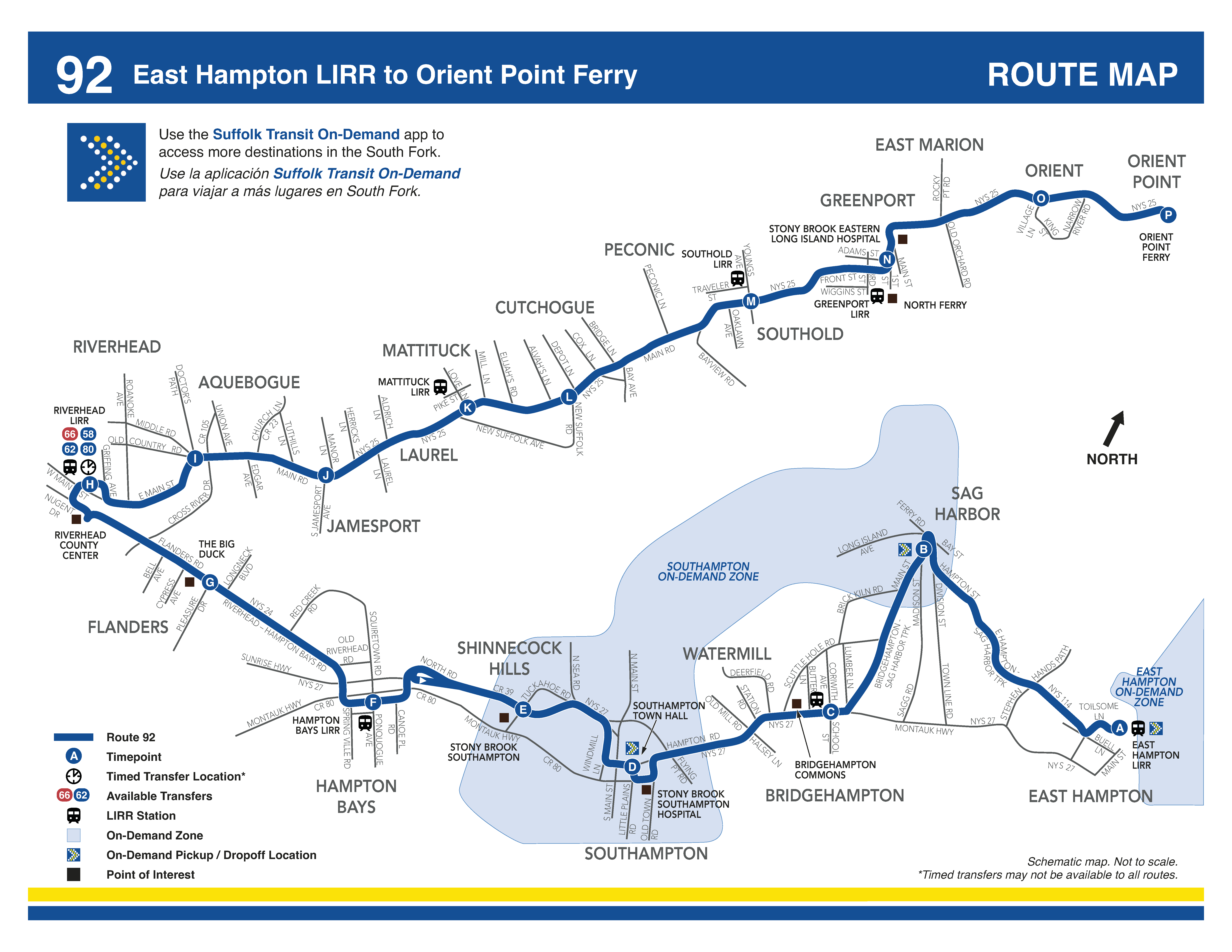 Route 92 Winter Map